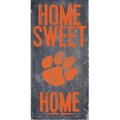 Fan Creations Clemson Tigers Wood Sign - Home Sweet Home 6"x12" 7846004803